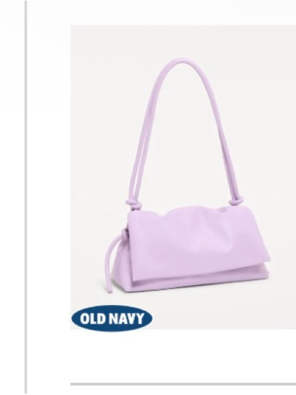 Old Navy Lilac Knotted Strap Shoulder Bag